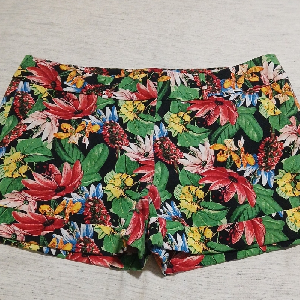 New York & Company High Waist Floral Shorts - Multicolor